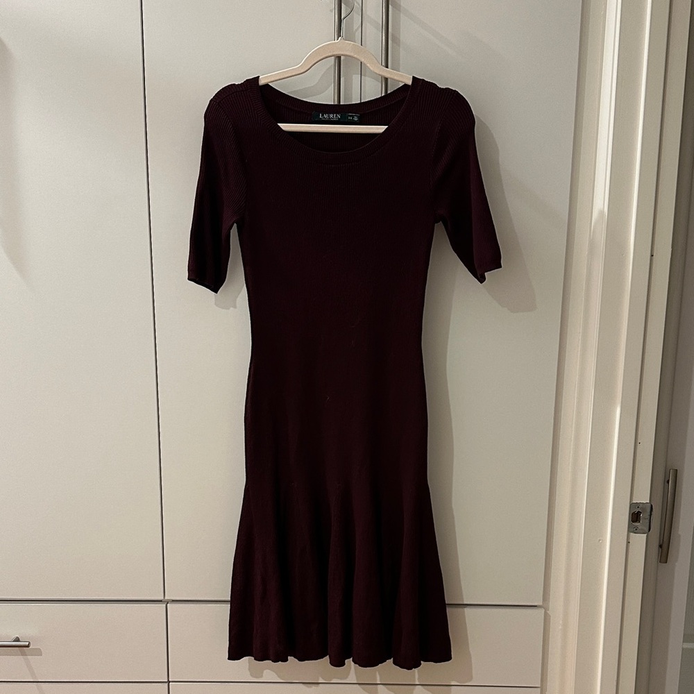 Deep Burgundy Midi Dress
